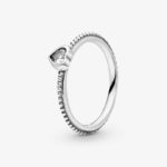 Pandora Clear Heart Beaded Ring 190896