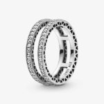 Pandora Ring in sterling silver Double Hearts 196236cz-56-EI