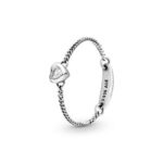Pandora Silver ring with zirconia heart 197191CZ