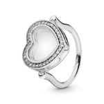Pandora glowing heart medallion ring 197252cz