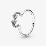 Pandora Disney Minnie Mouse Ears Silhouette Puzzle Ring 197509CZ