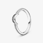 Pandora Crescent Moon Beaded Ring 199156C01