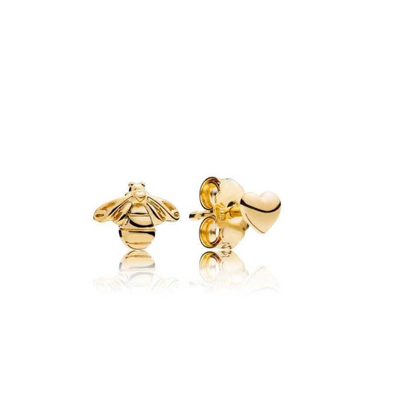 Pandora Bee and heart stud earrings 267071