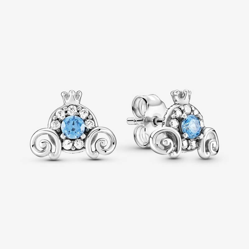 Pandora Disney Cinderella Pumpkin Coach Stud Earrings 299193C01