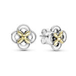 Pandora Two-tone Flower Stud Earrings 299349C00