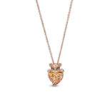Pandora Rose Sparkling Lion Princess Heart CZ Necklace 388068CZM