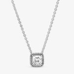 Pandora Square Sparkle Halo Necklace 396241CZ