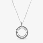 Pandora Logo Circle Necklace 397410cz-EI