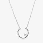 Pandora Circle necklace with freshwater cultured pearl 397526P