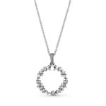 Pandora Sparkling Ice Cube Circle Pendant Necklace 397546CZ