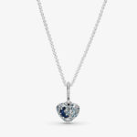 Pandora Sparkling Blue Moon & Stars Heart Necklace 399232C01