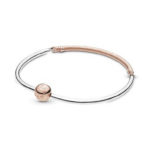 Pandora Moments Bracelet in Pandora Rose Three Links 588143