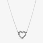 Pandora Sparkling Open Heart Necklace 590534CZ