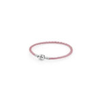 Pandora Pink Leather Bracelet For Women 590705CMPS