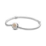 Pandora Signature PANDORA bracelet with 14k gold and zircons 590741