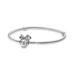Pandora x Disney Moments Pavé Minnie Mouse Clasp Snake Chain Bracelet 597770CZ