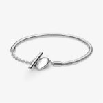 Pandora Moments Heart T-Bar Snake Chain Bracelet 599285C00-EI