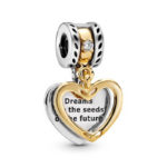 Pandora Divided Heart Pendant Charm Seeds of the Future 767623CZ