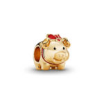 Pandora Piggy Bank Charm, PANDORA Shine ™ black and red enamel 767815ENMX