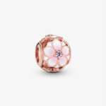 Pandora Openwork Pink Magnolia Flower Charm 782087