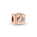 Pandora Camera Rose charm with clear cubic zirconia 787986CZ
