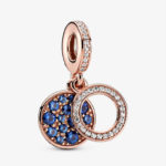 Pandora Sparkling Blue Disc Double Dangle Charm 789186C01