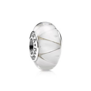 Pandora White Glass Zig-Zag Charm 790921