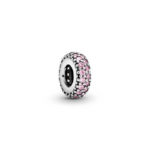 Pandora Abstract silver spacer with pink cubic zirconia 791359PCZ