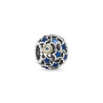 Pandora Openwork star silver charm with 14k, blue enamel and cubic zirconia 791371