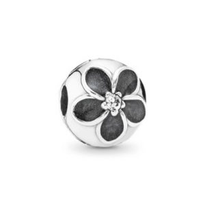 Pandora Mystical Floral, Clear CZ And Black Enamel 791408