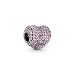 Pandora Pink Pavé Heart Clip Charm 791427PCZ