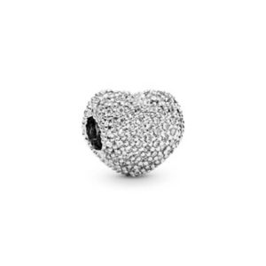Pandora Pavé Heart Clip Charm 791427b