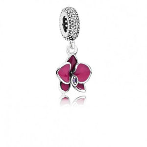 Pandora Purple Orchid pendant charm 791554EN69