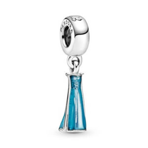 Pandora Disney Elsa dress silver dangle with blue enamel 791590