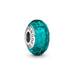 Pandora Faceted Teal Murano Glass Charm 791655