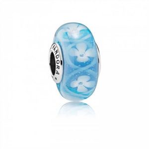 Pandora Blue Bloom Murano Glass Charm 791666