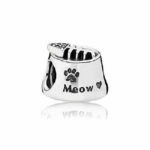 Pandora Cat Bowl Silver charm With Cubic Zirconia 791716