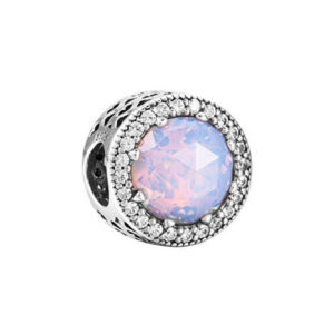 Pandora Radiant hearts, opalescent pink crystal and clear cz 791725NOP