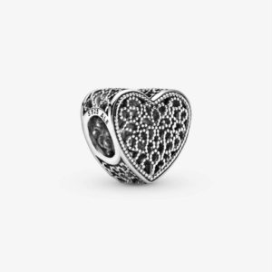 Pandora Filigree and Beaded Heart Charm 791811
