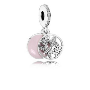 Pandora It's spring!, pink enamel and clear cz 791843