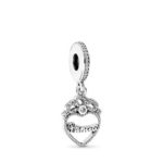 Pandora Princess crown heart, clear cz 791962