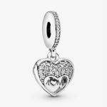 Pandora I Love My Mom Heart Dangle Charm 792071CZ