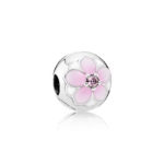 Pandora Round pink Magnolia charm 792078