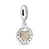 Pandora logo Pavé Heart pendant charm with 792082