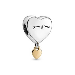 Pandora Dangling You & Me Heart Charm 796558