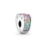 Pandora Rainbow Pavé Heart Clip Charm 797020NRPMX