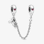 Pandora Disney, Climbing Mickey Safety Chain, Red CZ 797173