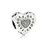 Pandora Logo Heart Charm 797375CZ
