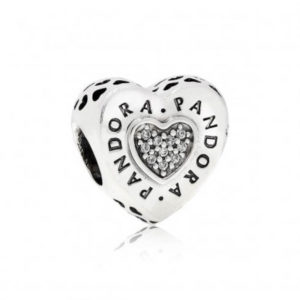 Pandora Logo Heart Charm 797375CZ