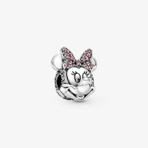 Pandora Disney Minnie Mouse Pink Pavé Bow Clip Charm 797496CZS